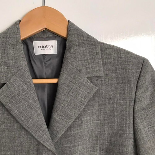 Motivi Italy Grey Iconic Blazer Size 42 M Like New