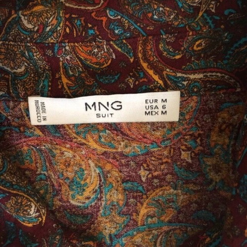 Women's long Mango shirts like new, size M/L, paisley pattern