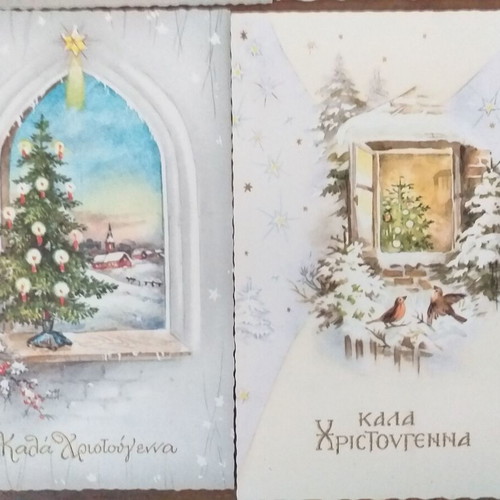 Christmas collectible cards like new, set of 15 pieces