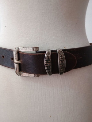 Ζώνη Levi's unisex δέρμα καφέ μεταχειρισμένη, μέγεθος 85