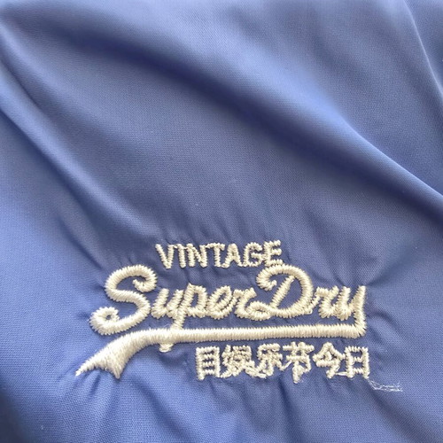 Superdry Vintage Padded Gilet with Hood size M like new, blue