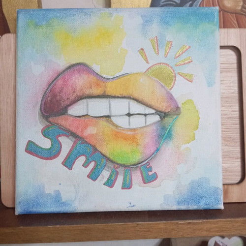 Watercolor painting 20x20cm new