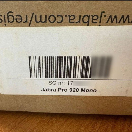 Jabra Pro 920 VOIP Headset Mono new wireless