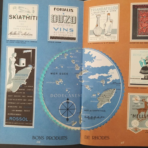 Guide Rose d'Air France 1956 Greece travel guide by Roger Tourte