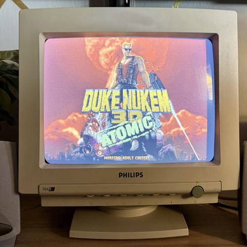 Philips CRT 14" Monitor and A4Tech Speakers Retro PC Bundle