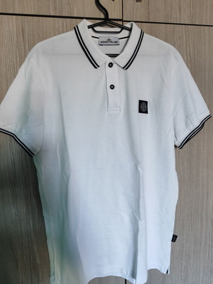 Stone Island Polo Shirt like new, size L, white with black details