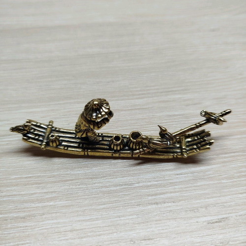 Chinese brass boat for incense sticks new