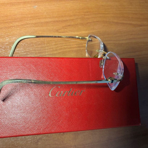 Cartier 18k eyewear like new, gold unisex glasses