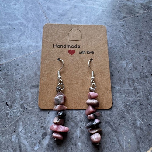 Handmade silver earrings with shells and colorful pieces