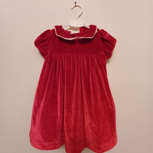 strapless open back dress Mila– Red Plaid Baby Girl Dress main image 0