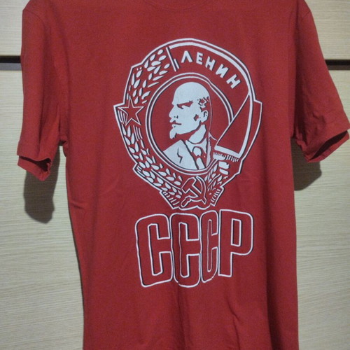 Lenin T-shirt USSR size large like new, red