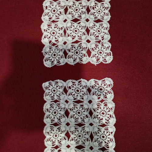 Set of 3 handmade crocheted table linens and doilies, new