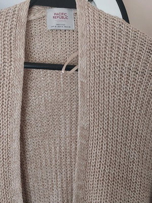 Long ecru cardigan new, size M