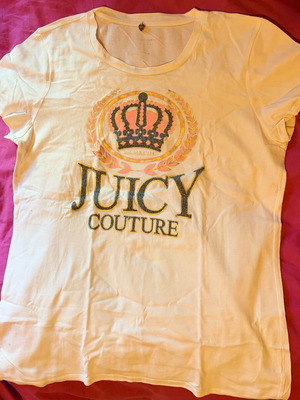 Juicy cotton t-shirt like new, white, size L