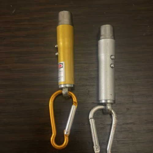 Laser pointers set of 2 used with keyring carabiner
