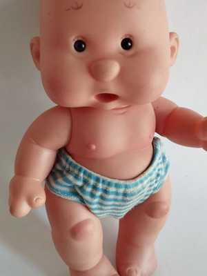 Gadir Artesanal baby doll used, vintage 80's, anatomically correct baby boy