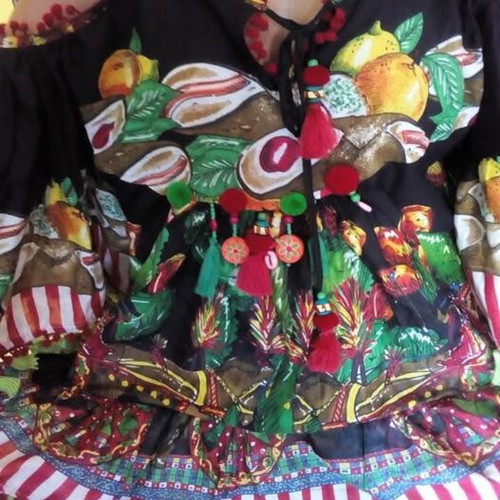 Blouse Giacomo Cinque Antica Sartoria Positano new, multicolor, free size XL
