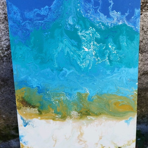 Painting "Thasos" acrylic 30x40cm new