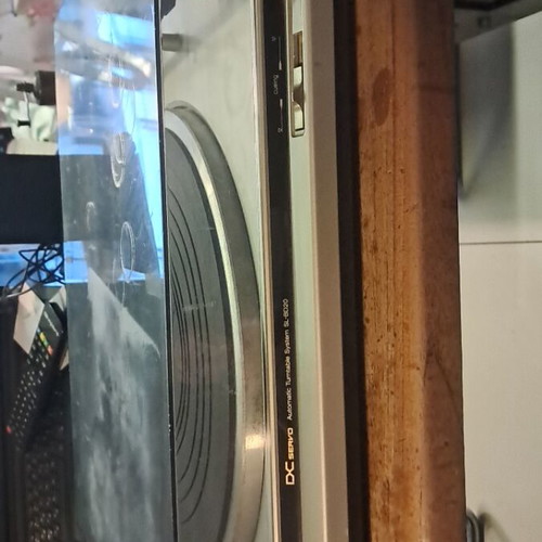Technics turntable used, cover slightly damaged