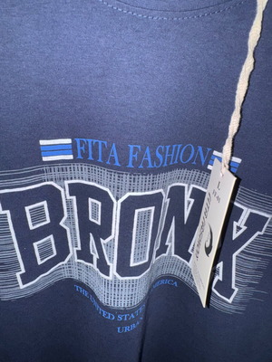 Men's dark blue printed blouse size L