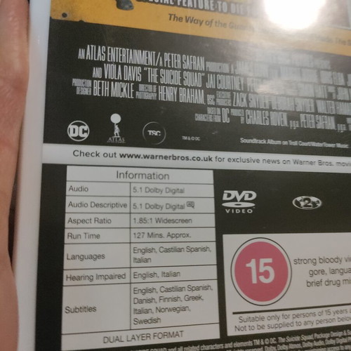 The Suicide Squad DVD like new, Greek subtitles, James Gunn film