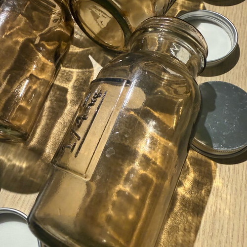 Glass jars used