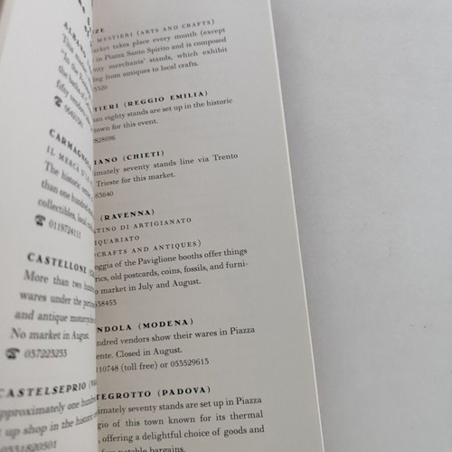 The Antique & Flea Markets of Italy book like new, English guide