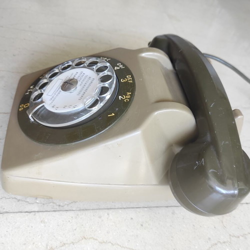 Telephone from the 1980s used, green wired