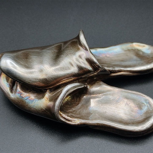 Decorative Silver Slipper used (998) 72gr