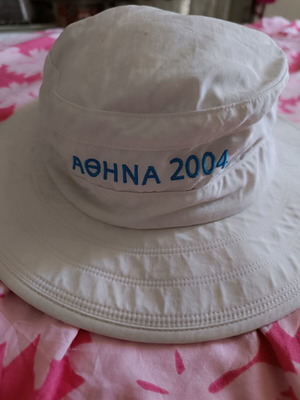 Adidas Athens 2004 Olympic Hat like new, unisex, white, size L
