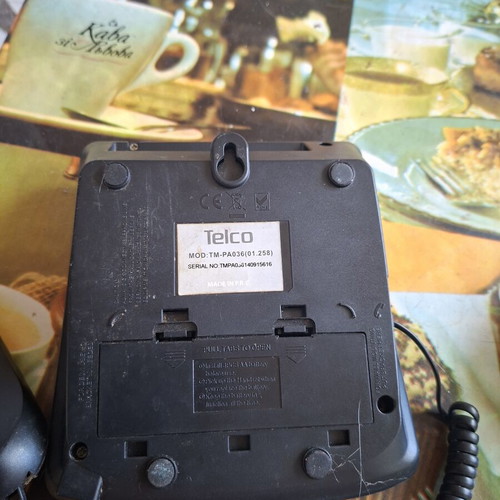 Home phone Telco used, black, corded