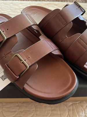 Ugg leather men's sandals size 44, brown
