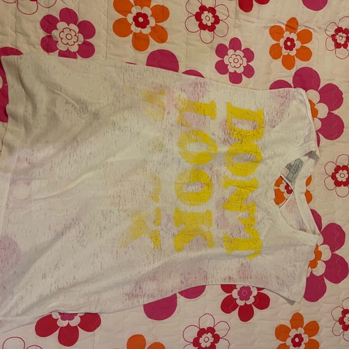Zara blouse used, size M, white and yellow