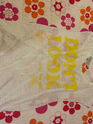Zara blouse used, size M, white and yellow