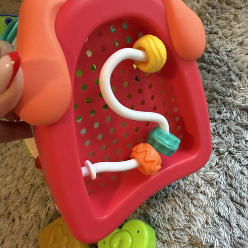 Baby toys set like new with shape matching eggs, house, and rattle gift