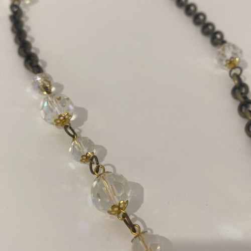 Handmade necklace with transparent beads like new