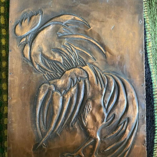 Vintage handmade metal embossed frames set of 2 like new