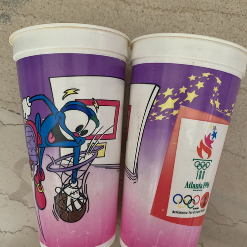 Atlanta 1996 Coca Cola McDonald's Plastic Cups limited edition