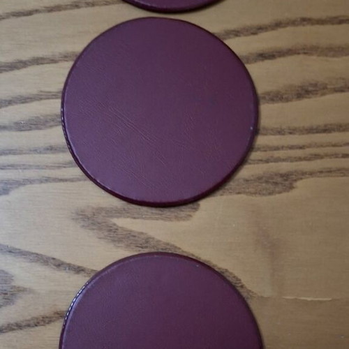 Leather round coasters for glasses like new
