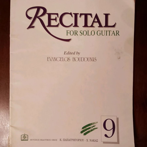 Recital No 9 for solo guitar used