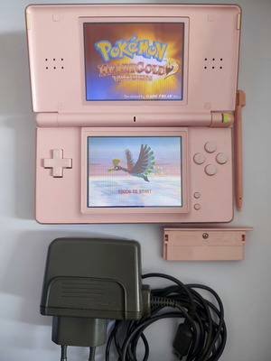 Nintendo DS Lite console with Pokémon HeartGold game used