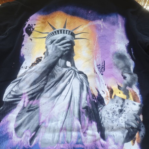 Hip hop cotton t-shirt like new, black, size L