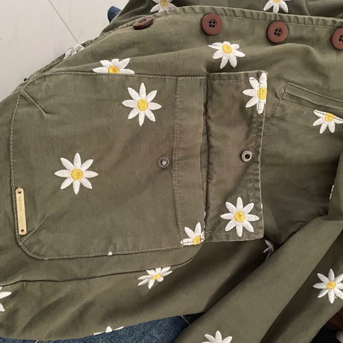 Fabienne Chapot cargo jacket with daisies, size M(S)