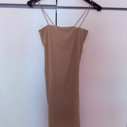 Summer dress Pull & Bear beige brown size Small like new elastic