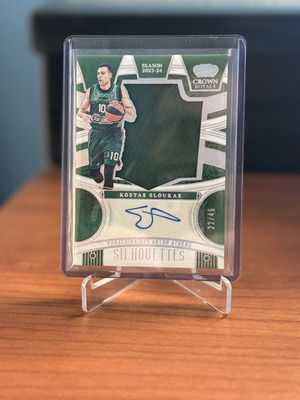 23-24 Panini EuroLeague Crown Sloukas Silhouette Auto/49 Panathinaikos