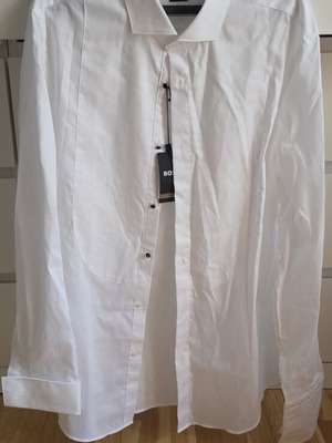 Boss White Slim Fit Men's Shirt No 43 100% Cotton New