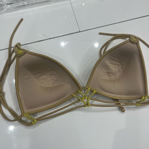 Women's swimsuit used, gold, triangle with push up, size L