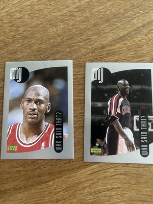 1998 Upper Deck MJ Stickers Michael Jordan #111 and 112 used