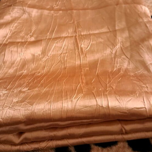 Satin crinkled fabric vintage used, dimensions 333×140 cm
