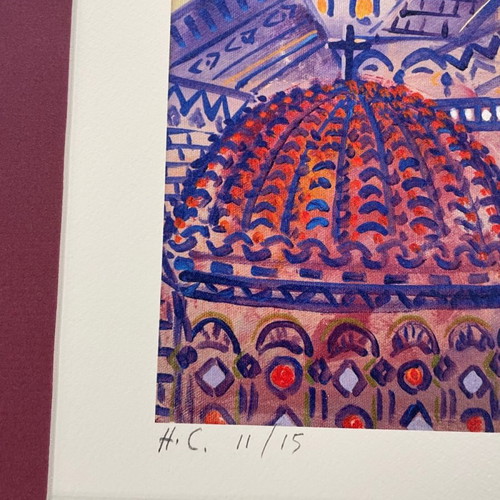 G. Stathopoulos silk screen printing with passepartout like new